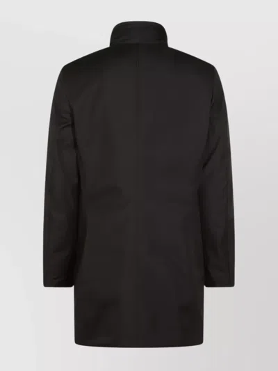 Moorer Dark Blue Coat In Black