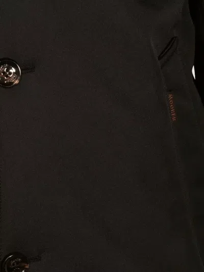 Moorer Dark Blue Coat In Black