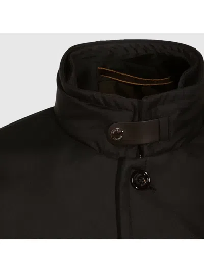 Moorer Dark Blue Coat In Black