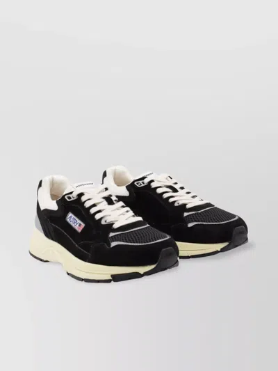 Autry Hyperway Sneakers In Black Mesh And Velvet In Black