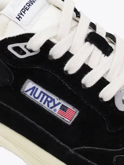 Autry Hyperway Sneakers In Black Mesh And Velvet In Black