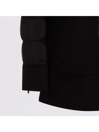 Moorer Medium-length Fresia Down Jacket With Hood And Fur In Black