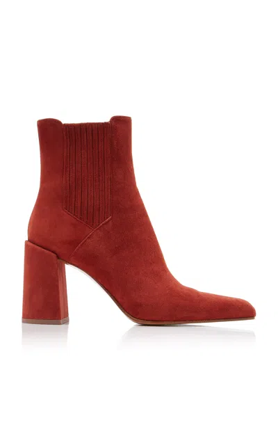 Gabriela Hearst Luke High Heel Boot In Burnt Sienna Suede In Brown