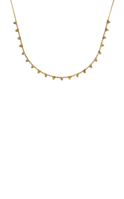 Khepri 18k And 22k Yellow Gold Fancy Color Diamond Tiara Choker Necklace