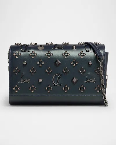 Christian Louboutin Paloma Loubinthesky Clutch Bag In Nappa Perle Leather