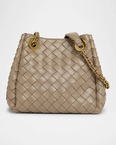 Bottega Veneta Small Parachute Chain Intrecciato Leather Shoulder Bag In Multi