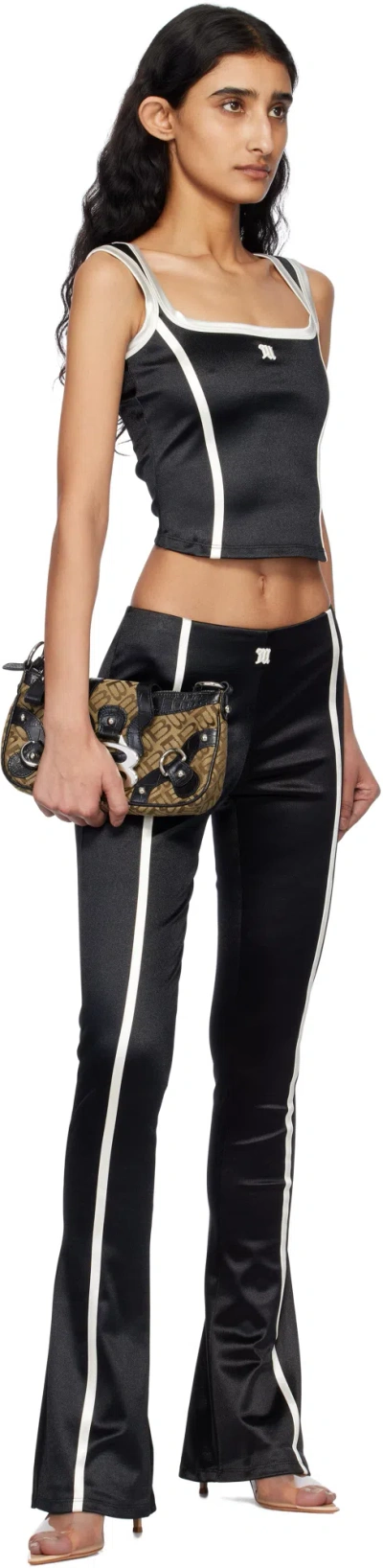 Misbhv Saint Germain|flared Pants Featuring Contrast Piping In Black