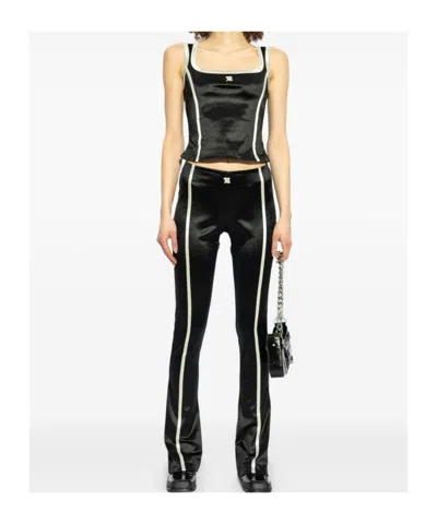 Misbhv Saint Germain|flared Pants Featuring Contrast Piping In Black