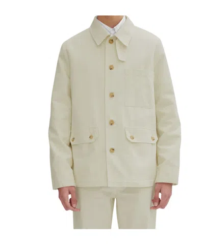 Apc A.p.c. Long-sleeved Button-up Jacket In White