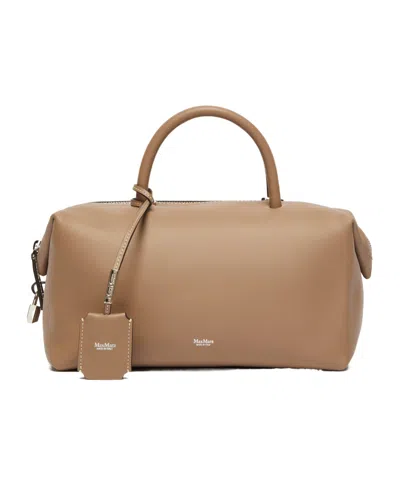 Max Mara Medium Natural Leather Bowler Bag