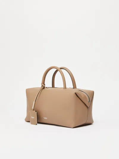 Max Mara Medium Natural Leather Bowler Bag
