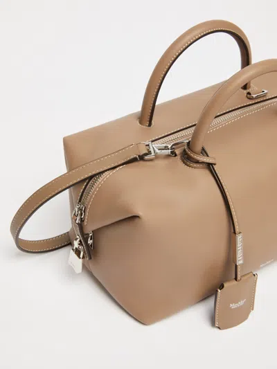 Max Mara Medium Natural Leather Bowler Bag