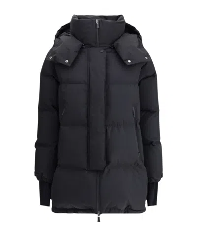 Herno Lightweight Black Puffer Jacket With High Collar