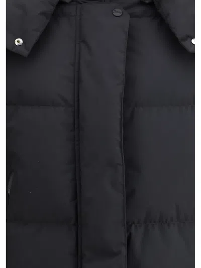 Herno Lightweight Black Puffer Jacket With High Collar