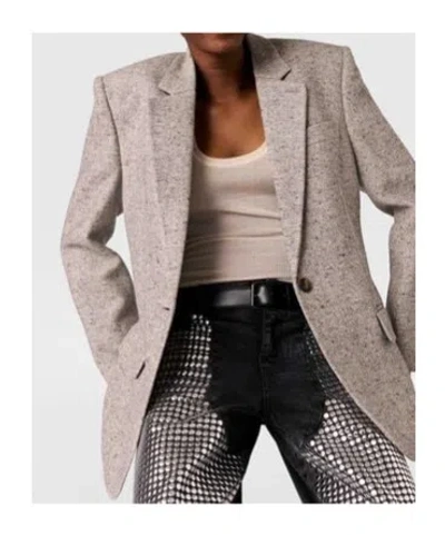 Stella Mccartney Herringbone Sb Jacket 6501563gj800 1210 In Gray