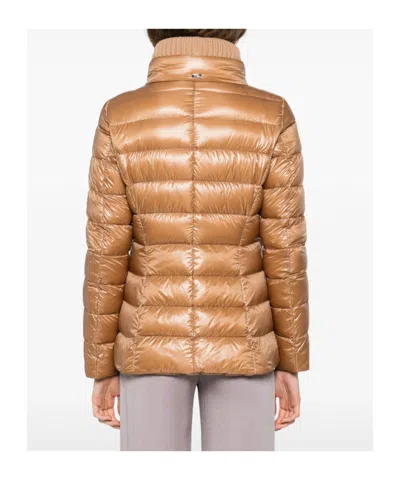 Herno Quilted Down Jacket In Brown