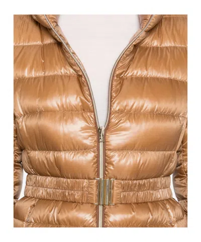 Herno Quilted Down Jacket In Brown