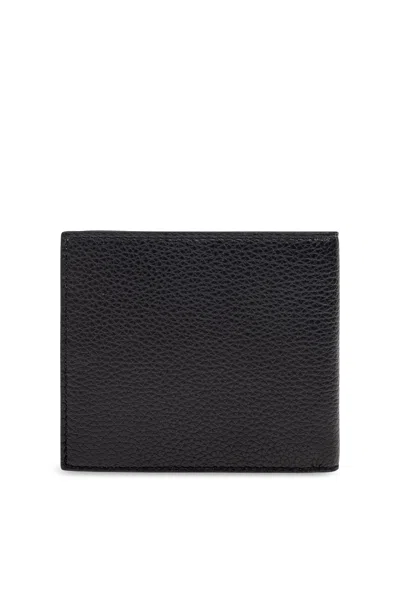 Dsquared2 Logo-plaque Leather Wallet In Black