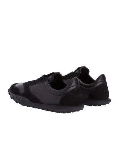 Jil Sander Low Laced Sneakers With Vulcanized Rubber Sole In Black