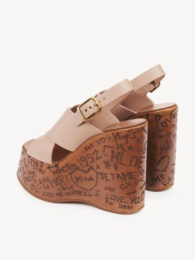 Chloé Chloe' Women Maxime Wedge Sandal In Brown