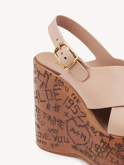Chloé Chloe' Women Maxime Wedge Sandal In Brown