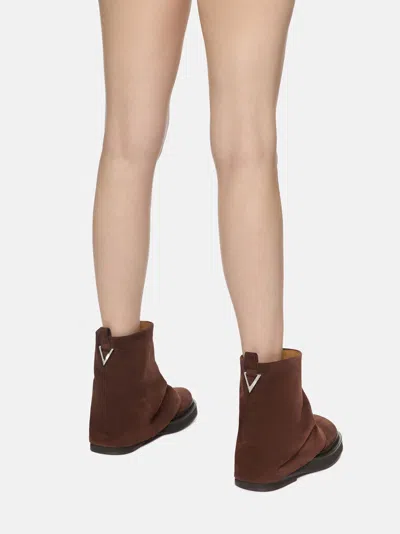 Attico Brown Mini Robin Combat Boots In Multi