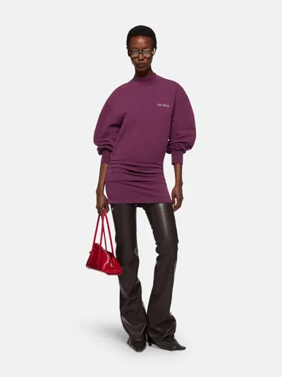 Attico Burgundy Mini Dress In Purple