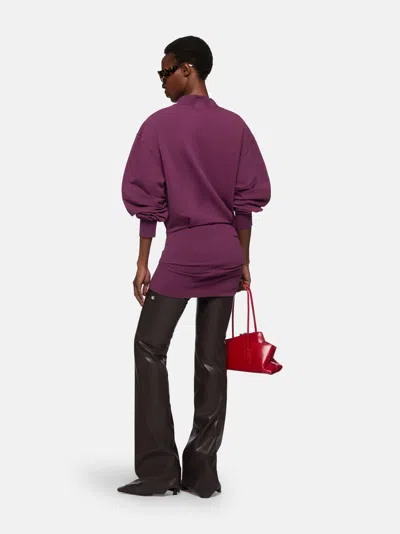 Attico Burgundy Mini Dress In Purple