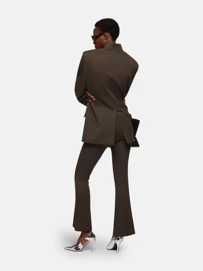 Attico Flared Pants In Brown