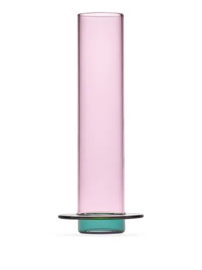 Serax Medium Glass Tower Vase In Pink