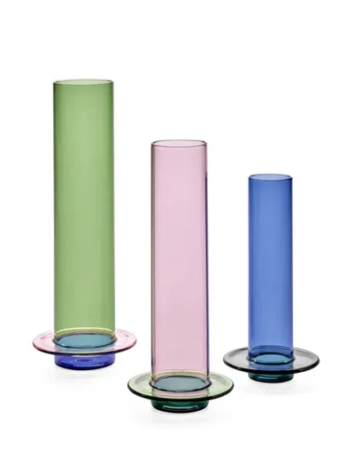 Serax Medium Glass Tower Vase In Pink