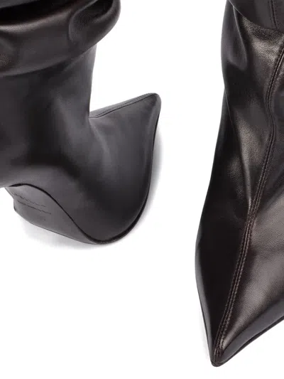 Le Silla Bella High Heels Boots In Black Leather In Black