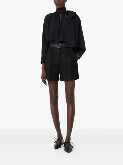 Max Mara Technical Mesh Shorts In Black