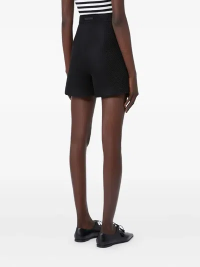 Max Mara Technical Mesh Shorts In Black