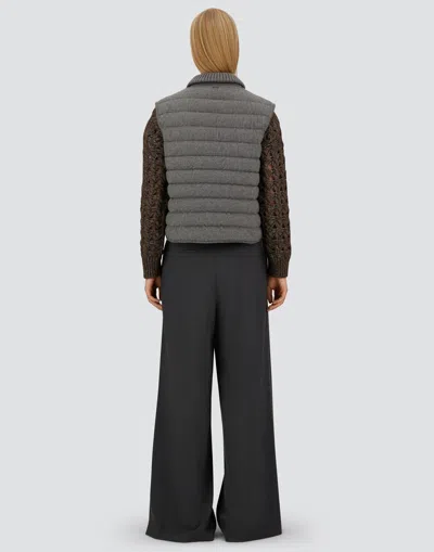 Herno Resort Vest In Lucent Cashmere Wool In Gray