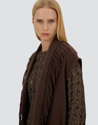 Herno Beige Warmy And Nylon Waistcoat In Brown