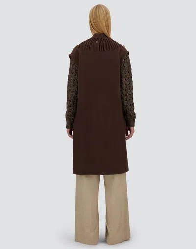 Herno Beige Warmy And Nylon Waistcoat In Brown