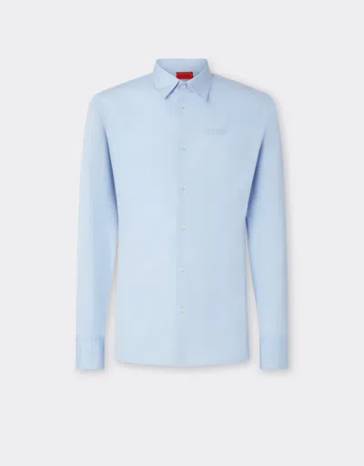 Ferrari Popeline Shirt In Blue