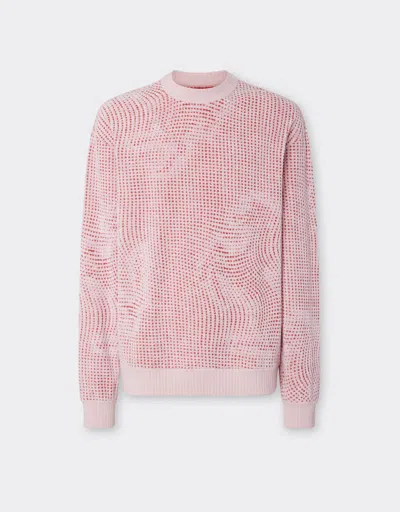Ferrari Sweatshirt In Terry Jacquard With Cavallino Dots Pattern