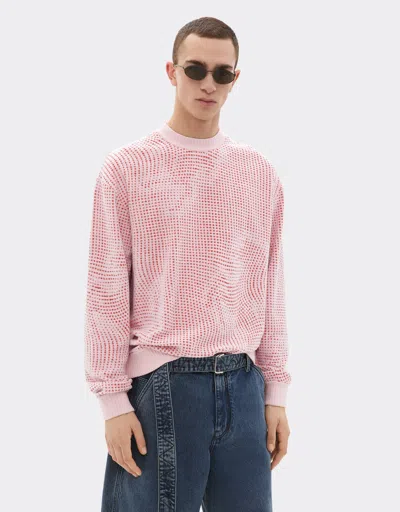 Ferrari Sweatshirt In Terry Jacquard With Cavallino Dots Pattern