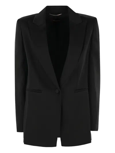 Max Mara Tuxedo-style Tailored Blazer In Black