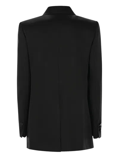 Max Mara Tuxedo-style Tailored Blazer In Black