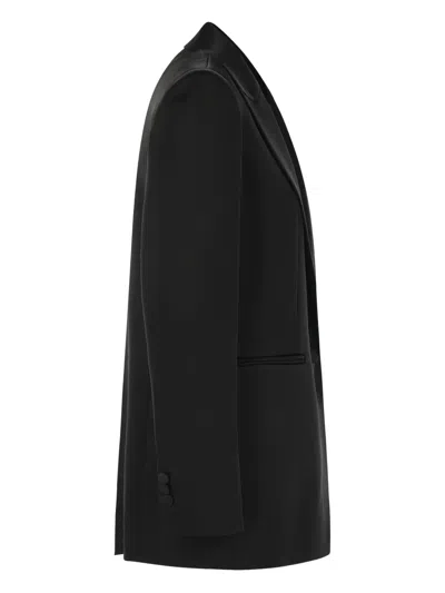 Max Mara Tuxedo-style Tailored Blazer In Black