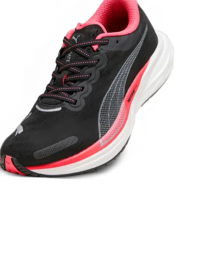 Puma Deviate Nitro 2 "black/fire Orchid" Sneakers In Black