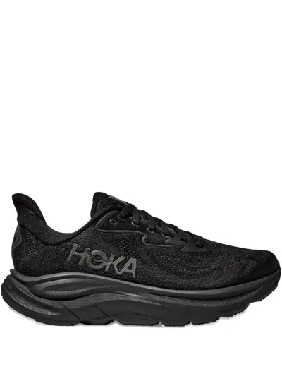 Hoka W Clifton 10 Woman Sneakers Black Size 8 Textile Fibers In Black