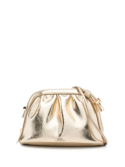 Apc A.p.c. Small Drawstring Ninon Shoulder Bag In Metallic