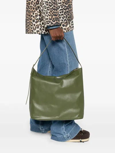 Apc Leather Shoulder Bag In Green