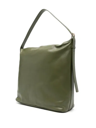Apc Leather Shoulder Bag In Green