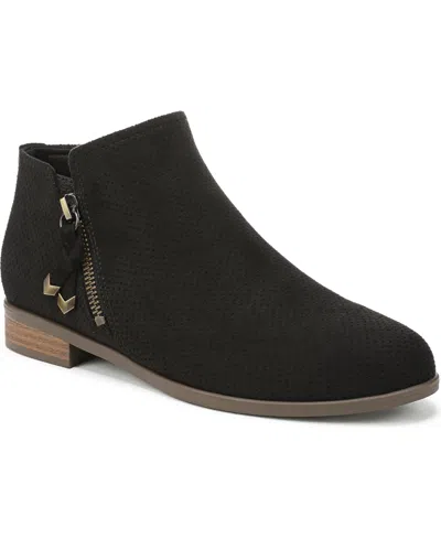 Dr. Scholl's Women's Reverie Block Heel Zip Short Boots In Black