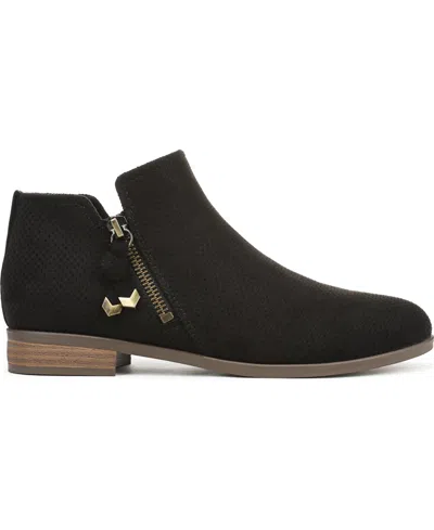 Dr. Scholl's Women's Reverie Block Heel Zip Short Boots In Black